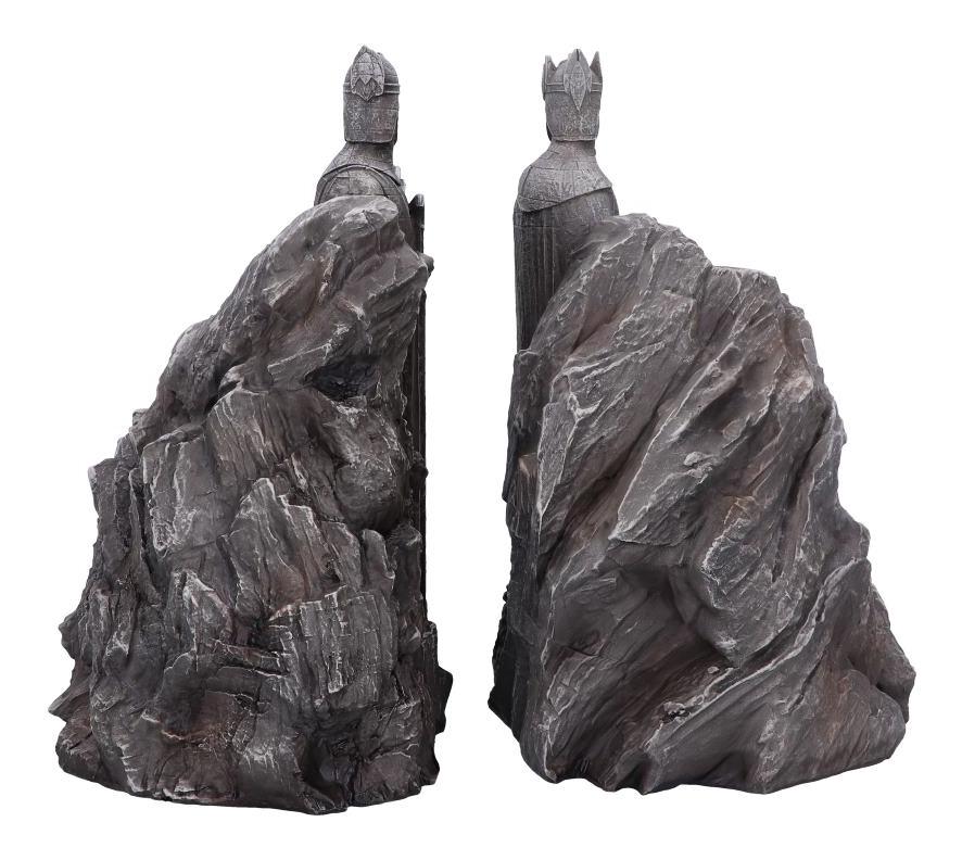 Nemesis Now Lord of the Rings Gates of Argonath Boekensteunen 19cm, hars, grijs, officieel gelicentieerde Lord of the Rings, Lord of the Rings pronkstuk, gegoten in de fijnste hars, vakkundig