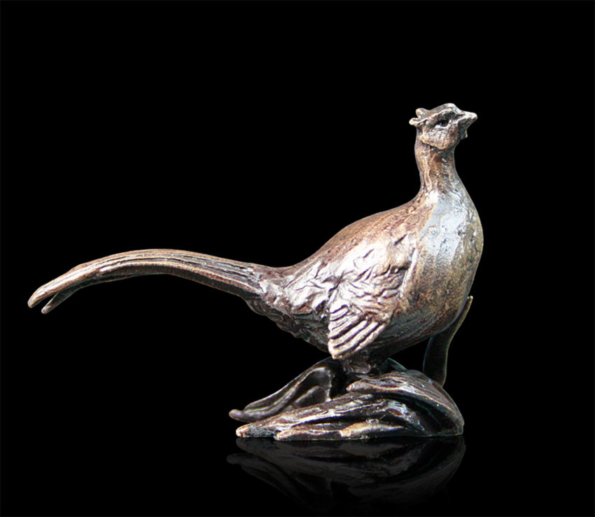 Pheasant Bronze Miniature (Butler and Peach) | Bronze Gifts