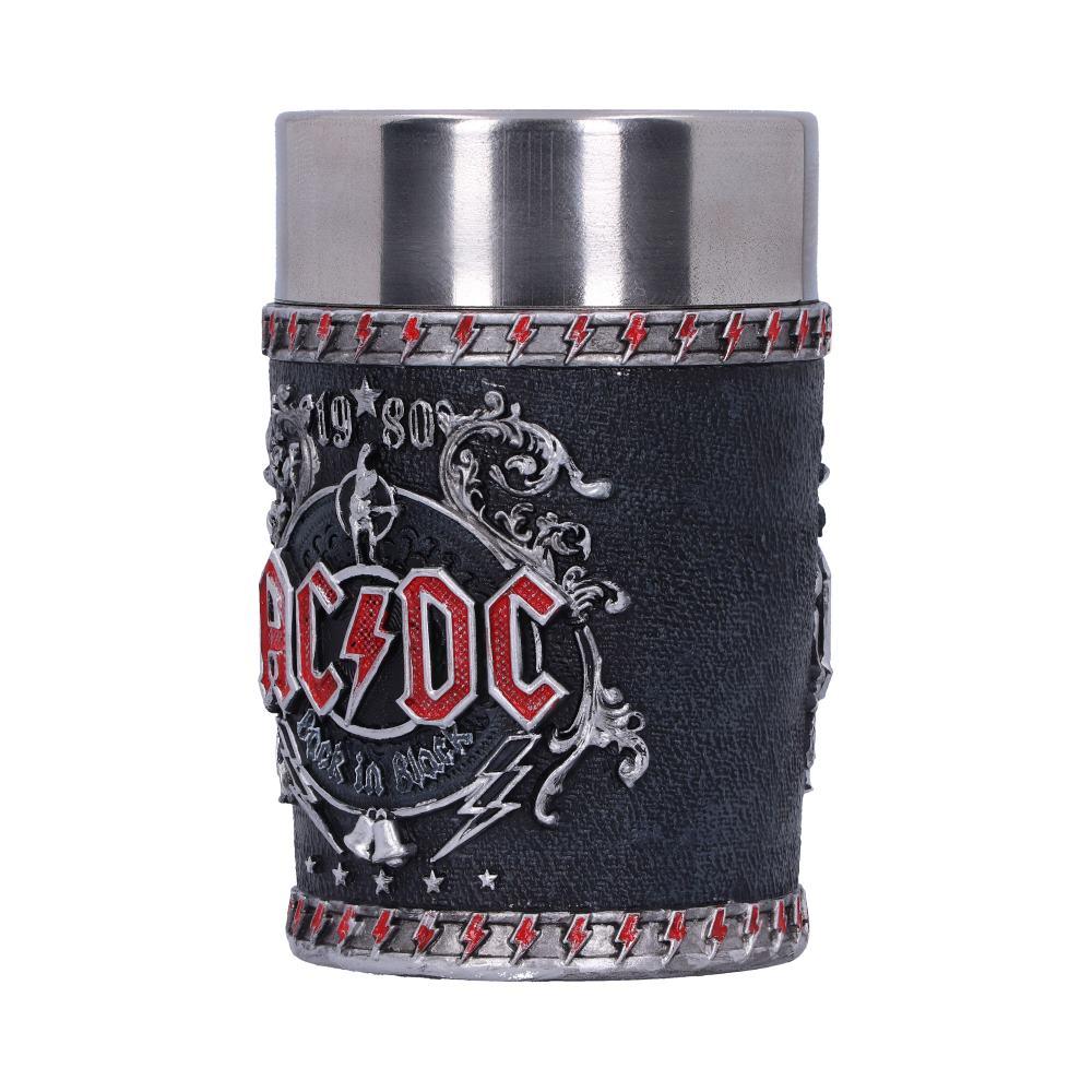 Nemesis Now ACDC Back In Black Schnapsglas - Offiziell Lizenziert, 8,5 Cm, Mit Edelstahl-Einsatz