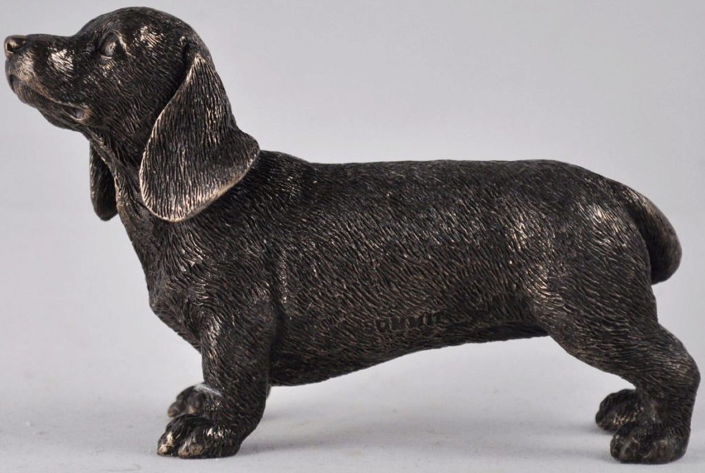 Dachshund Standing Bronze Dog Sculpture Small Bronze Gifts