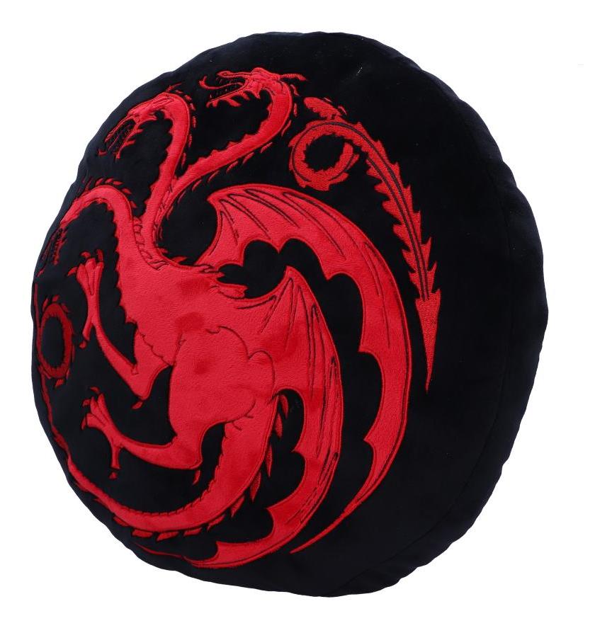 Game of Thrones Targaryen Cushion Black and Red Size 40cm | Gothic Gifts