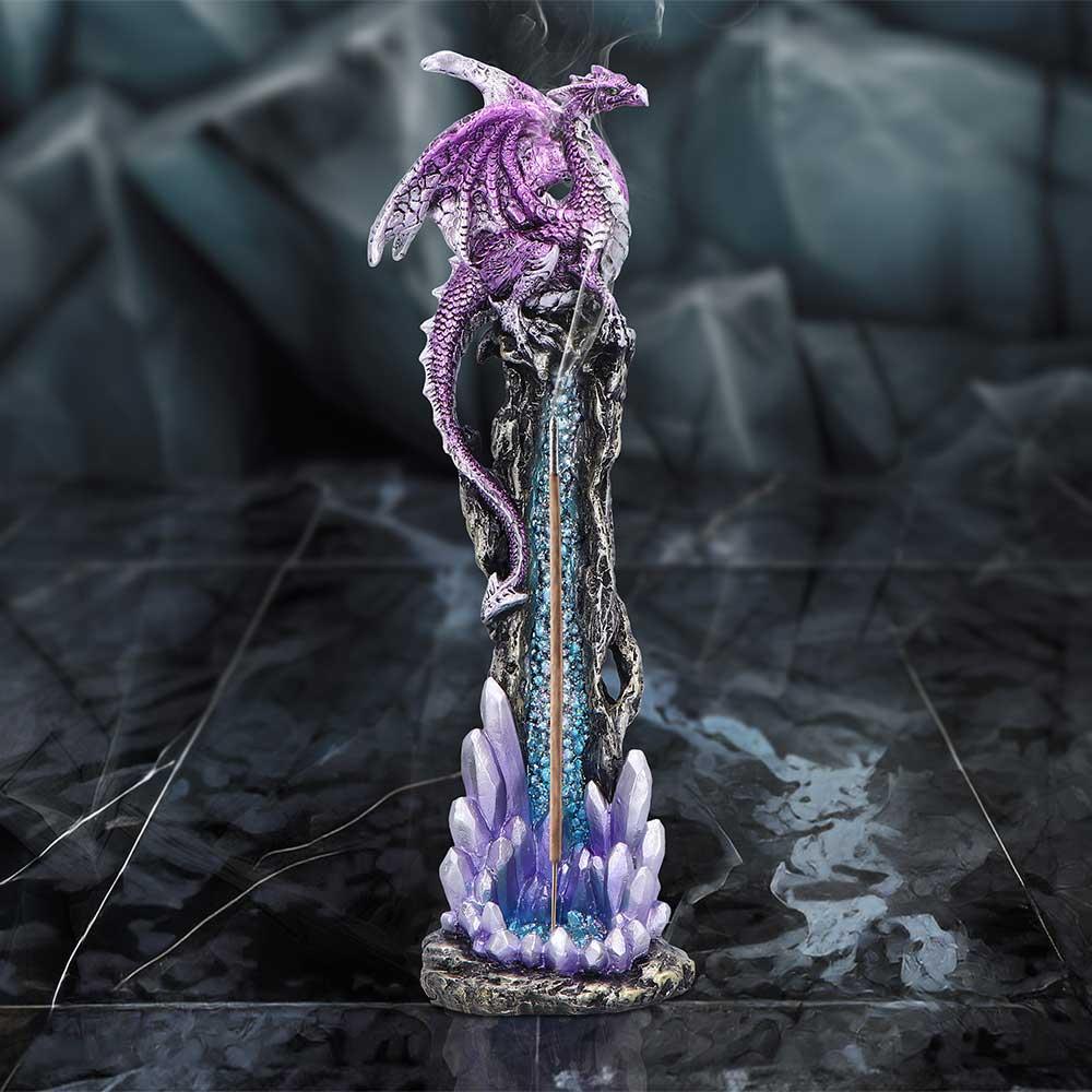 Mythic Crystal Dragon Incense Stick Holder | Gothic Gifts