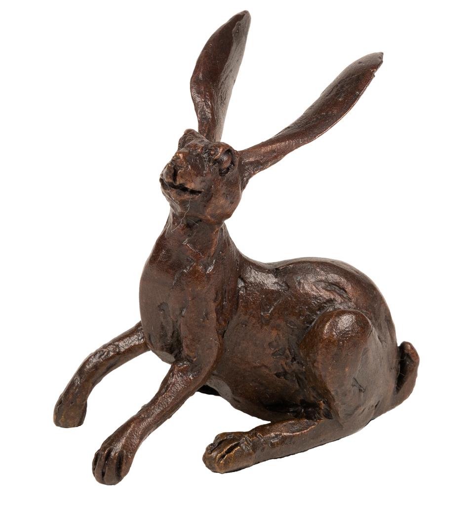 Hare - Solid Bronze Small Sculpture (Frith Creative Bronze) | Bronze Gifts