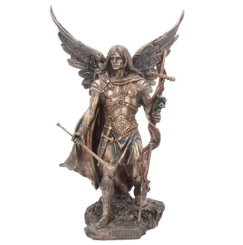 Archangel Gabriel Male Bronze Figurine 34 Cm | Gothic Gifts