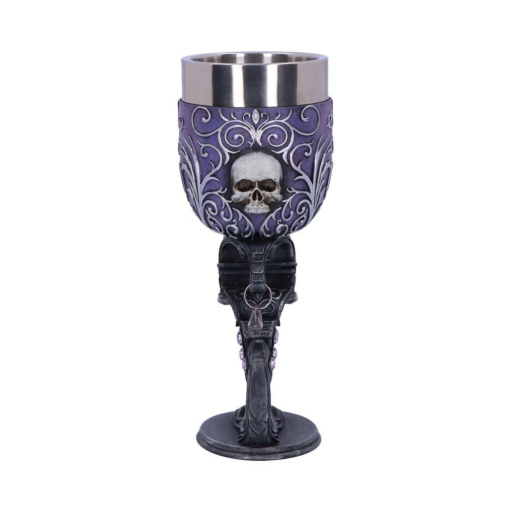 Deaths Desire Twin Skull Heart Set of Two Goblets | Gothic Gifts