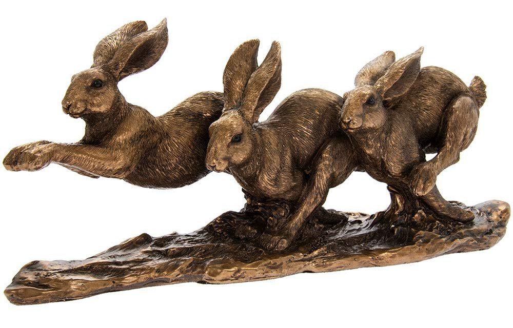 Unusual Moongazing Hare Ornament Leonardo Collection Home Decor Gif Boxed Statue