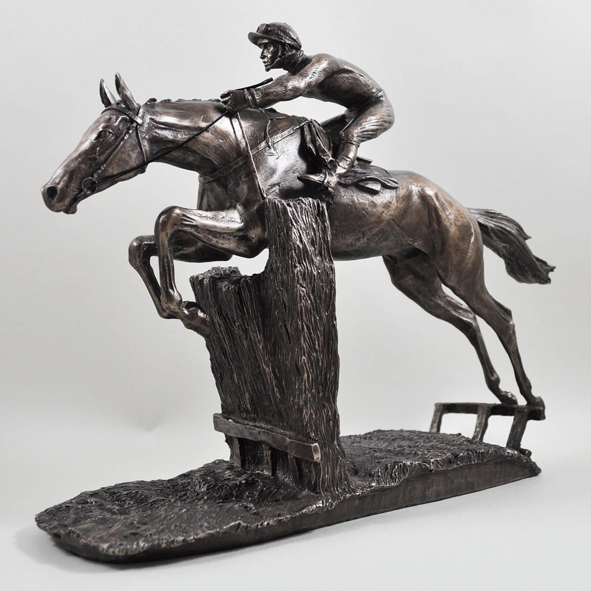 At Full Stretch Horse Racing Large Figurine (David Geenty