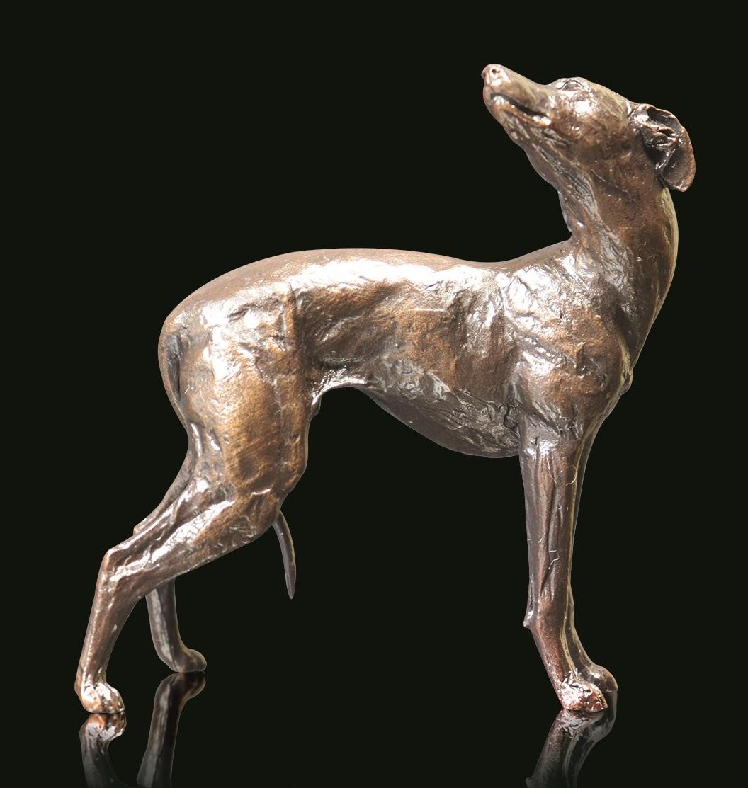 Whippet Standing Bronze Figurine Limited Edition Michael Simpson Bronze Gifts