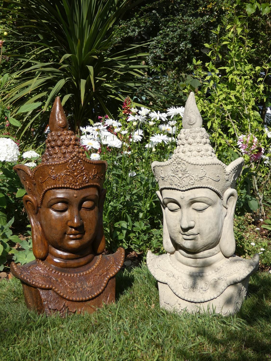 THAI BUDDHA HEAD Stone Sculpture | Garden Statue Shop