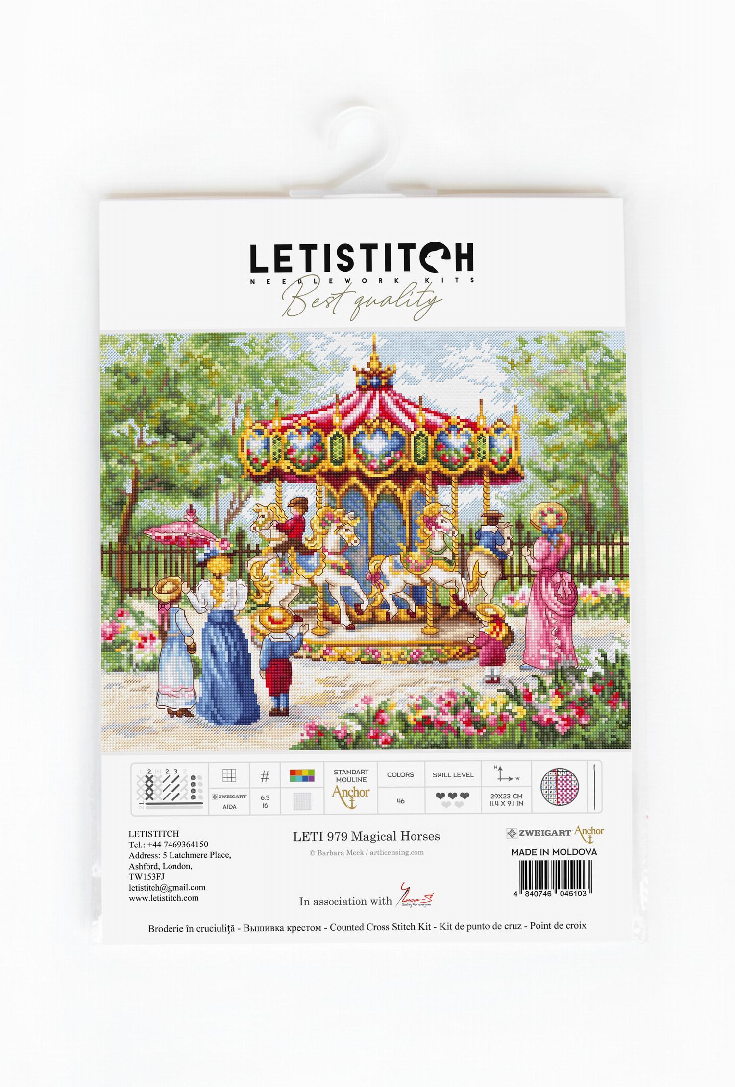 Magical Horses - Carousel Fair Scene - Cross-Stitch Kit by Letistitch ...