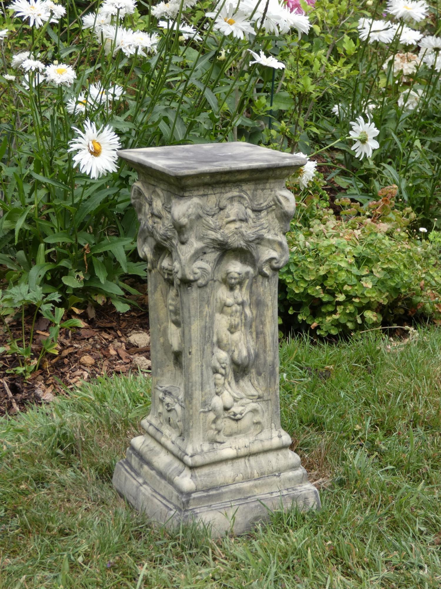 Vienna Plinth 4 Stone Sculpture (18cm Square Top) Garden Statue Shop