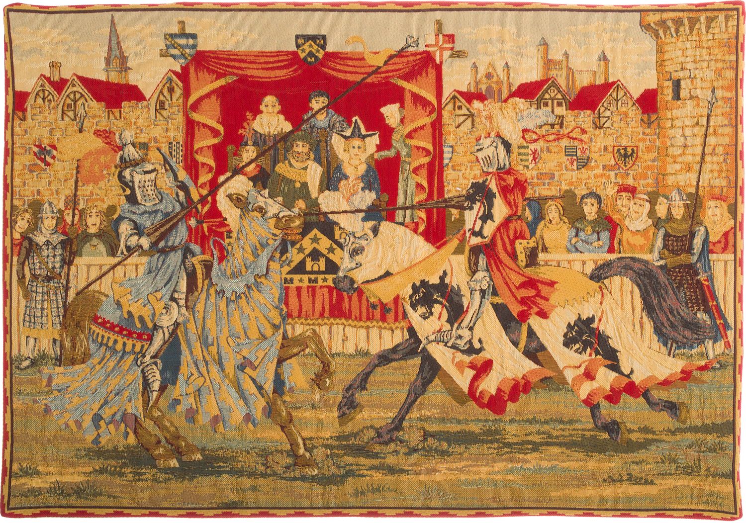 Medieval Jousting - Woven Wall Tapestry | The Tapestry Shop