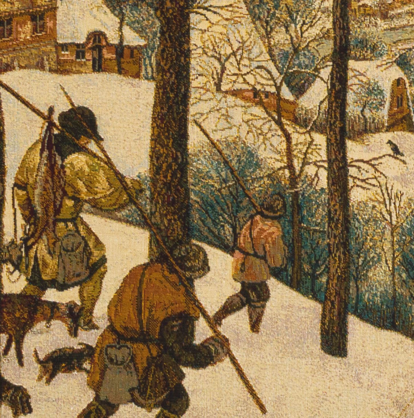 Hunting in the Snow by Pieter Bruegel Woven Wall Tapestry The