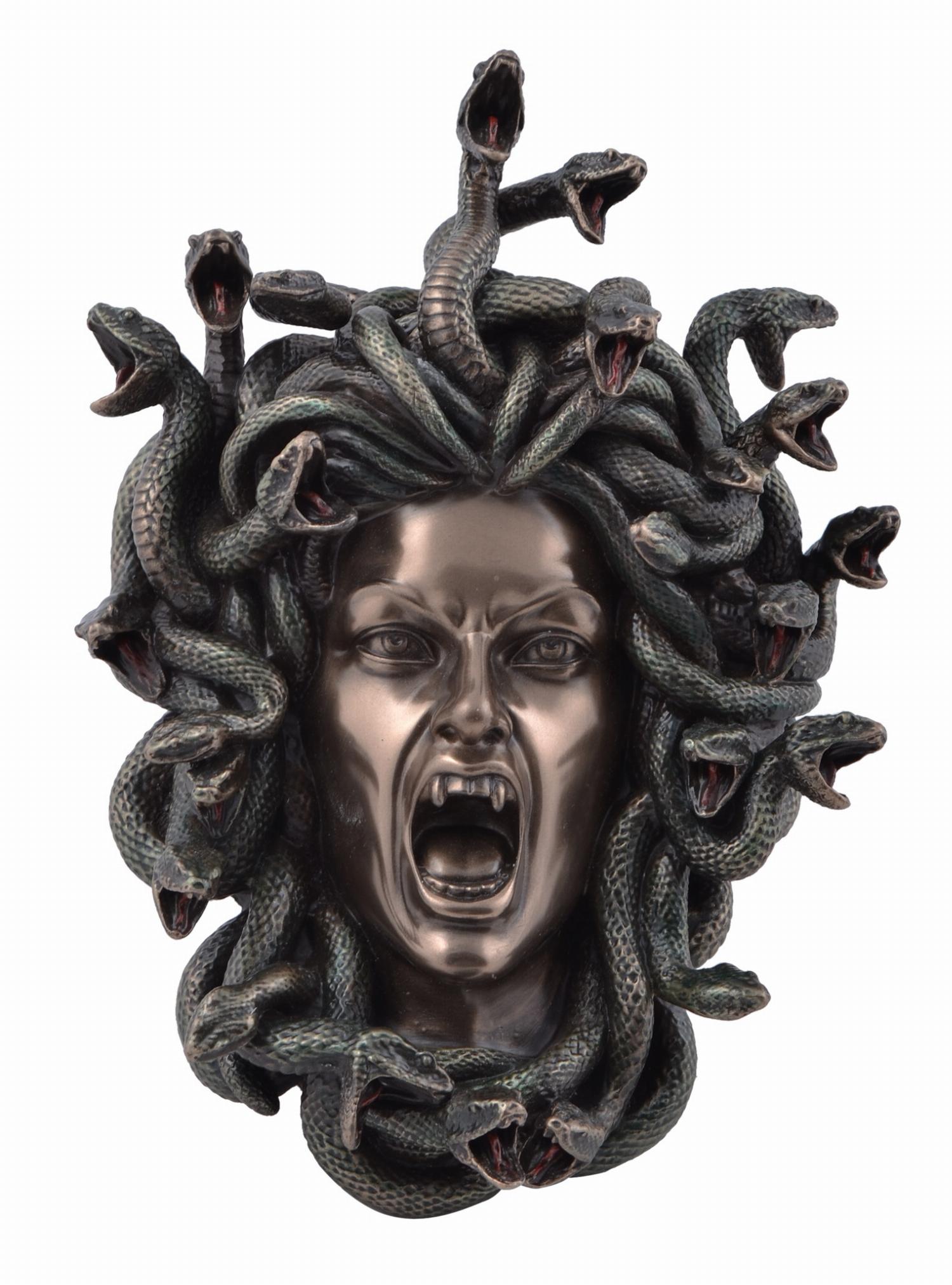 Medusa Head Wall Plaque Bronze - Wishupon