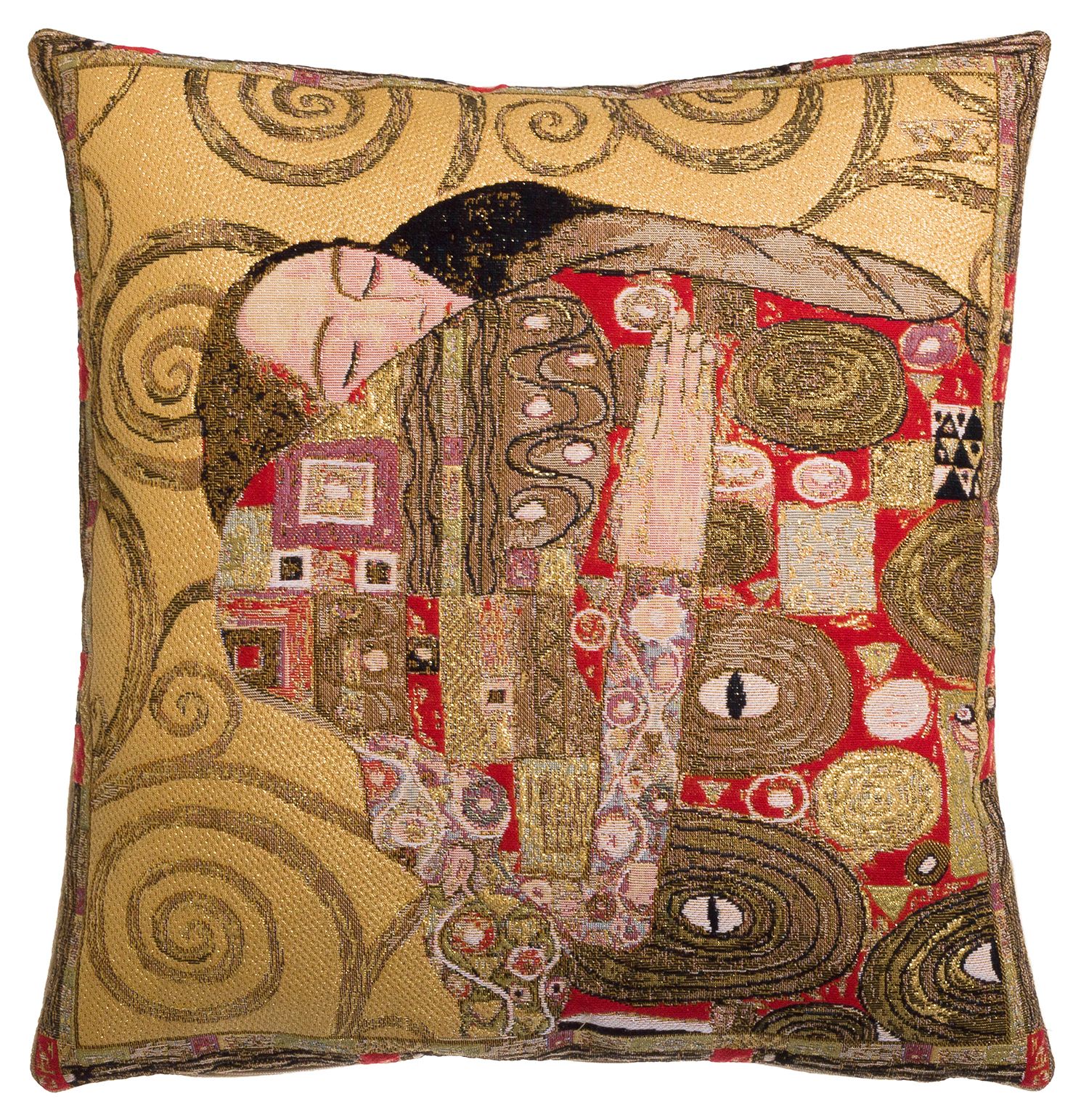 The By Gustav Klimt Woven Tapestry Cushion Cover Ii
