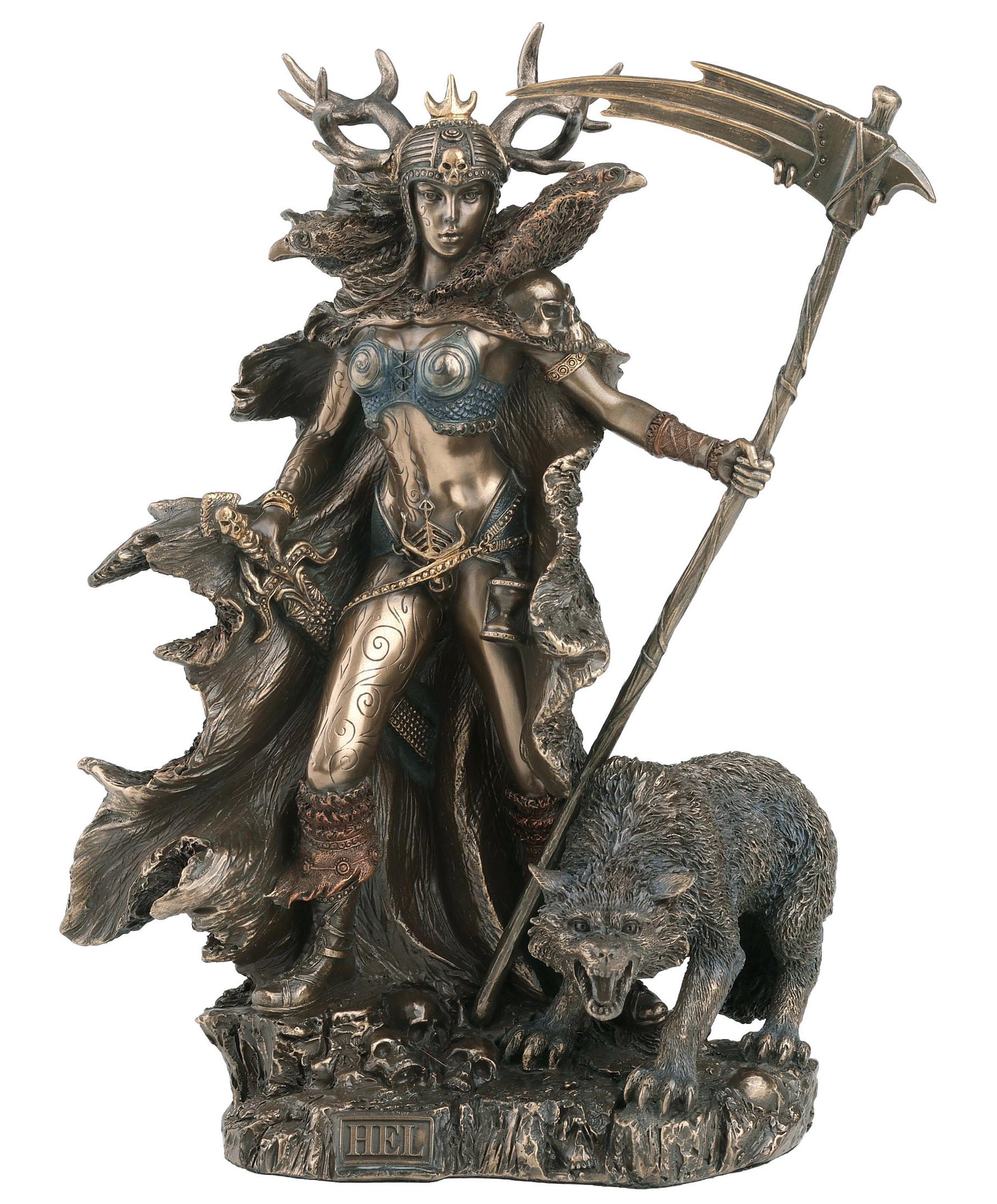 Hel Bronze Statue Goddess of Helheim | Gothic Gifts