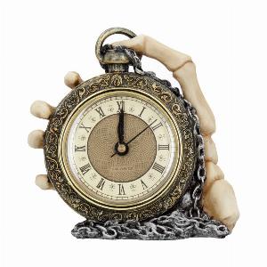 Photo #1 of product U4469N9 - About Time Skeleton Hand and Pocket Watch Mantel Clock