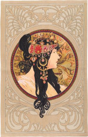 Phot of Brunete Byzantne By Mucha Wall Tapestry