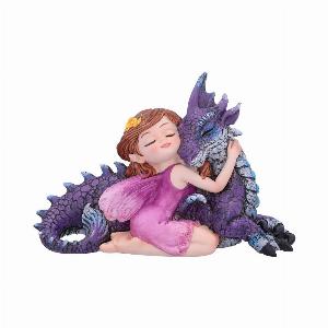Photo #1 of product U5072R0 - Companion Cuddle Fairy and Purple Dragon Hugging Figurine