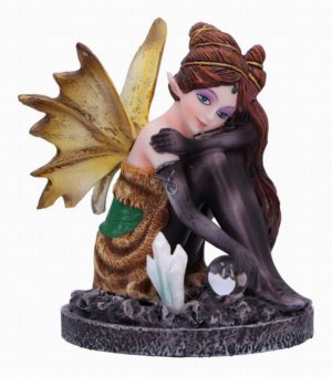 Photo #1 of product D6783B24 - Amber Auburn Crystal Fairy Figurine