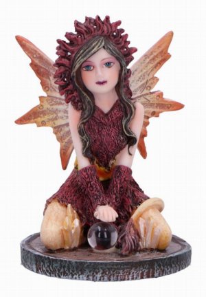 Photo #1 of product D6785B24 - Poppy Red Crystal Fairy Figurine