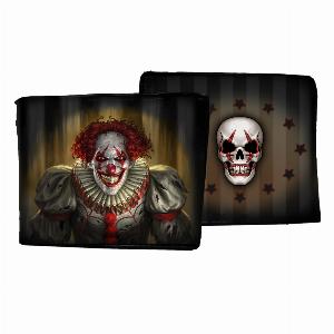 Photo #1 of product B4357M8 - James Ryman Evil Clown Wallet Gothic Horror Scary Purse