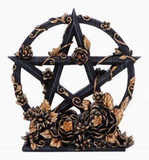 Photo #1 of product B6616B24 - Dark Floral Decorative Pentagram Ornament