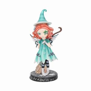 Photo #1 of product D2030F6 - I'll Put A Spell On You Fairy With her Broomstick 19.5cm