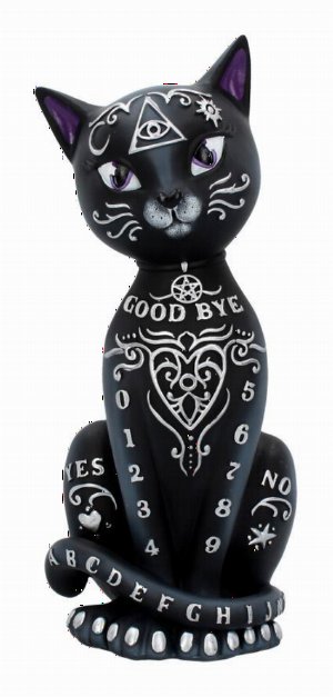 Photo #1 of product B4026K8 - Mystic Kitty Figurine Spirit Board Black Cat Ornament