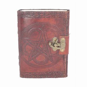 Photo #1 of product D1024C4 - Nemesis Now Wiccan Lockable Pentagram Leather Embossed Journal
