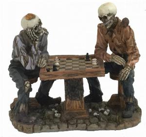 Photo of Skeletons Playing Chess Figurine