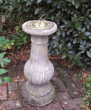 Photo of Victorian Stone Column with Brass Sundial
