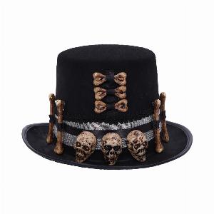 Photo #1 of product D5039R0 - Voodoo Priest's Skull and Bone Top Hat