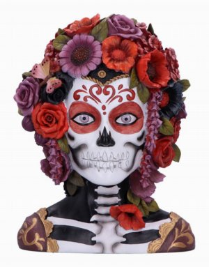 Photo #1 of product D6687A24 - Calavera Catrina Day of the Dead Bust 32cm