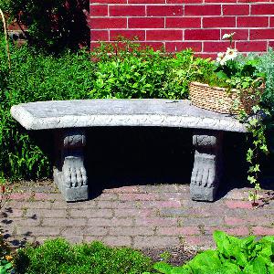 Photo of Curved Top Scroll Bases Stone Bench