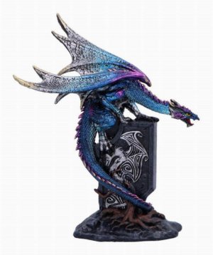 Photo #1 of product U6699A24 - Draconic Dragon on Sigil Figurine 17.5cm