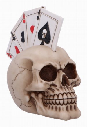 Photo #1 of product U6723A24 - Four of a Kind Playing Cards Skull Head 19cm