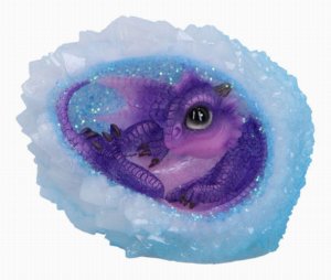 Photo #1 of product U6707A24 - Geode Nest (Purple) Illuminating Figurine