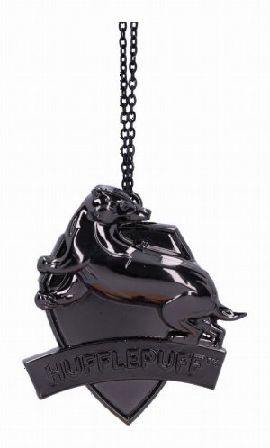 Photo #1 of product B6482X3 - Harry Potter Hufflepuff Crest Silver Weighted Hanging Ornament 6cm
