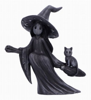 Photo #1 of product B6937C24 - Little Souls Beam Witch on Broom Figurine