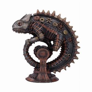 Photo #1 of product D5537T1 - Bronze Mechanical Chameleon Steampunk Lizard Figurine