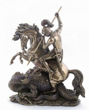 Photo of St George and the Dragon Bronze Figurine
