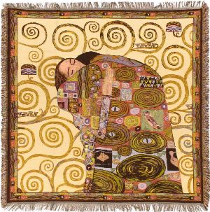 Phot of The Accomplishment By Gustav Klimt Tapestry Throw