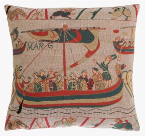 Phot of The Bayeux Tapestry Navire Tapestry Cushion