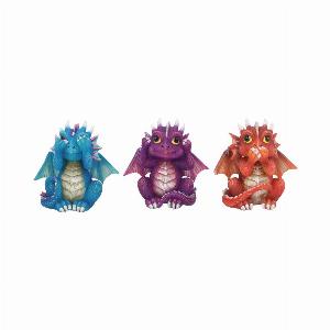Photo #1 of product B3756K8 - Nemesis Now Three Wise Dragonlings Figurines Dragon Ornaments