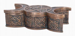 Photo #1 of product U6566Y3 - Triple Moon Bronze Trinket Box
