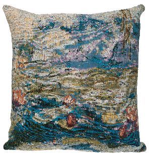 Phot of Water Lilies By Monet Tapestry Cushion I