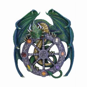 Photo #1 of product B5255S0 - Anne Stokes Year of the Magical Dragon Pagan Wheel of the Year Wall Plaque