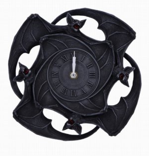 Photo #1 of product D6847C24 - Creatures of the Night Bat Wall Clock