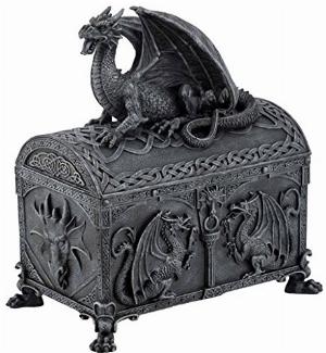 Photo of Dragon Treasure Chest Black Trinket Box